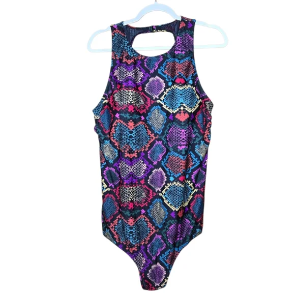 TORRID Snakeskin Shine Print  One Piece Swimsuit Size 3x - Picture 2 of 8
